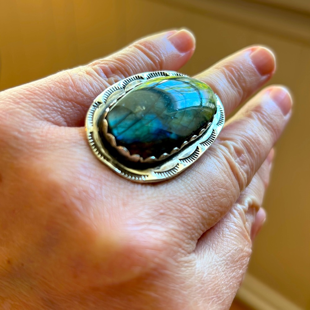 Large Moonstone Ring - image 4